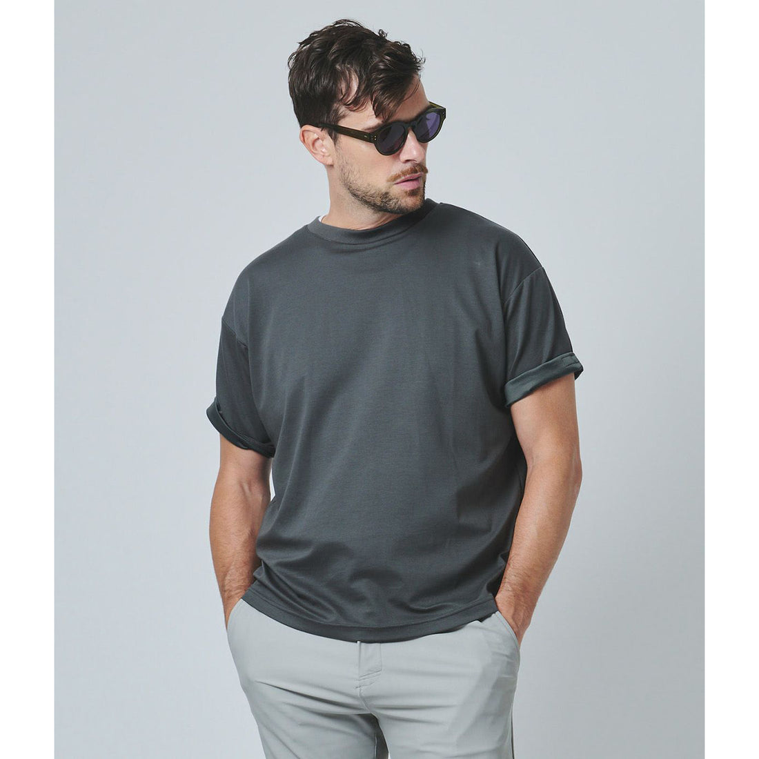 [junhashimoto]-3℃ RELAX CREW NECK T/CHARCOAL/(11102510010)