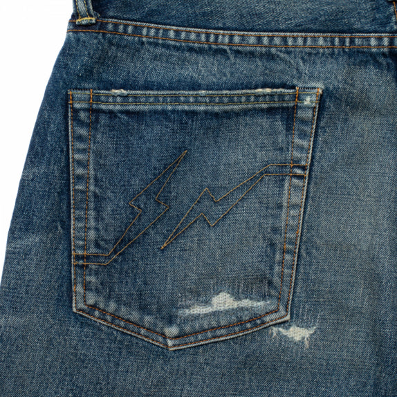 [SEQUEL]DAMEGE DENIM PANTS/BLACK(SQ-24AW-PT-10)