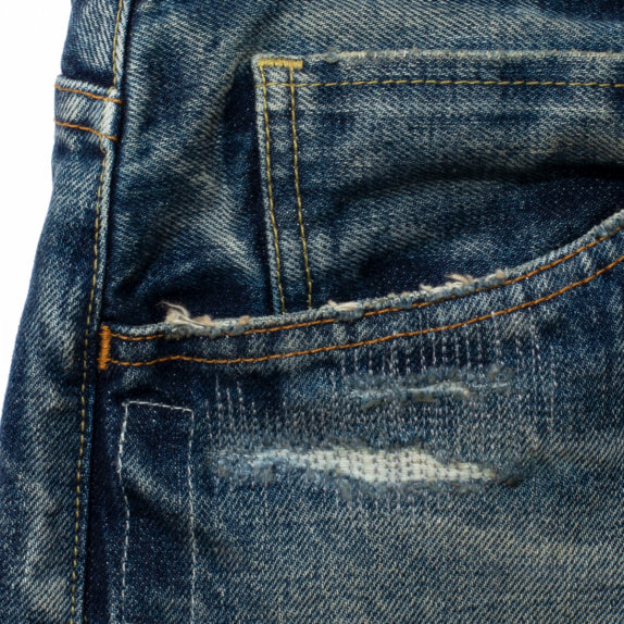 [SEQUEL]DAMEGE DENIM PANTS/BLACK(SQ-24AW-PT-10)