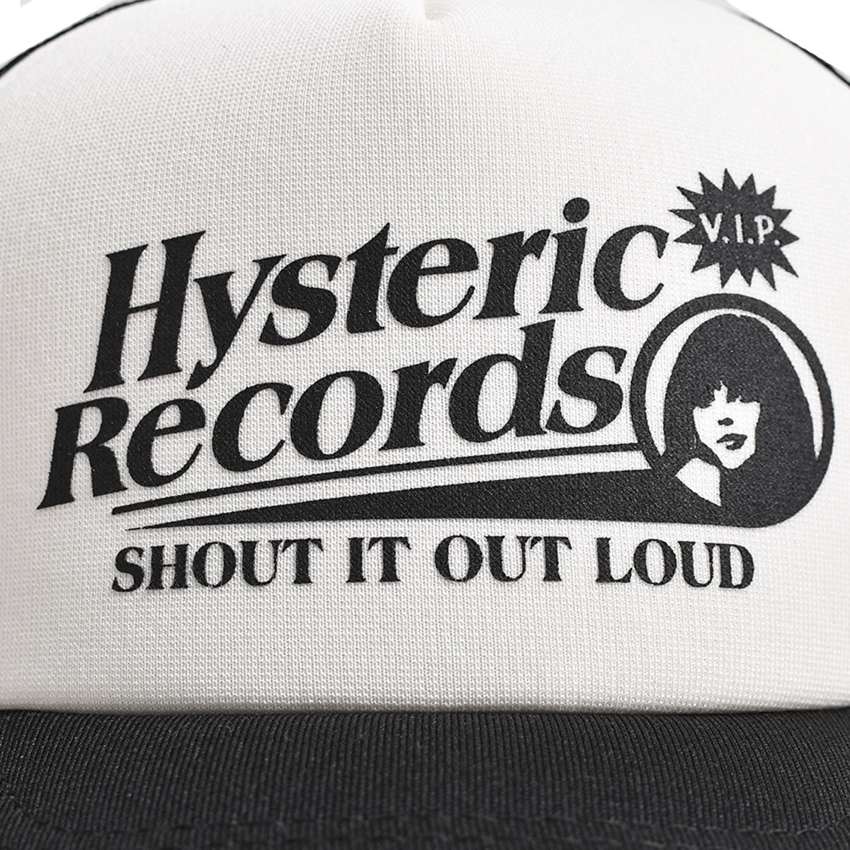HYSTERIC GLAMOUR]HYSTERIC RECORDS メッシュキャップ/BLACK(02231QH03