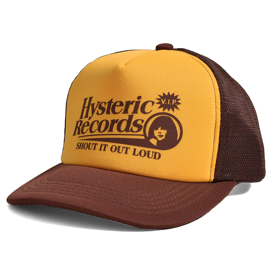 [HYSTERIC GLAMOUR]HYSTERIC RECORDS メッシュキャップ/BROWN(02231QH03)