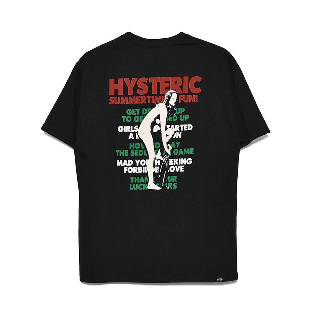 [HYSTERIC GLAMOUR]SUMMER TIME FUN Tシャツ/BLACK(02232CT01)
