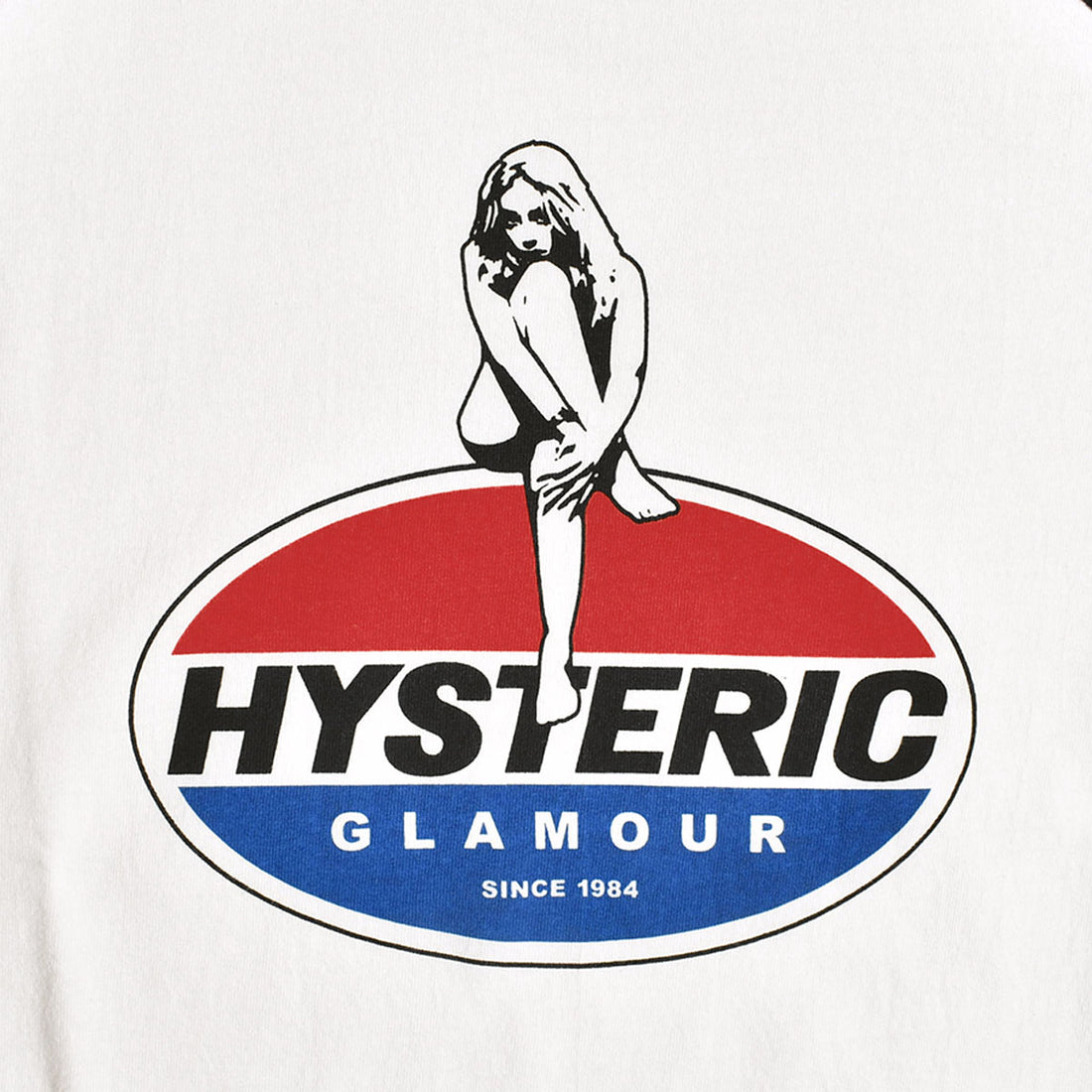 [HYSTERIC GLAMOUR]GIRL ON THE TOP 七分袖Tシャツ/WHITE(02233CL03)