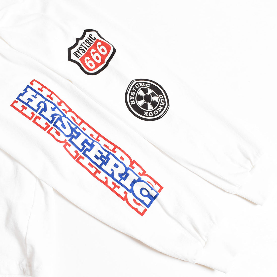 [HYSTERIC GLAMOUR]MOTOR CITY FEVER Tシャツ/WHITE(02233CL05)