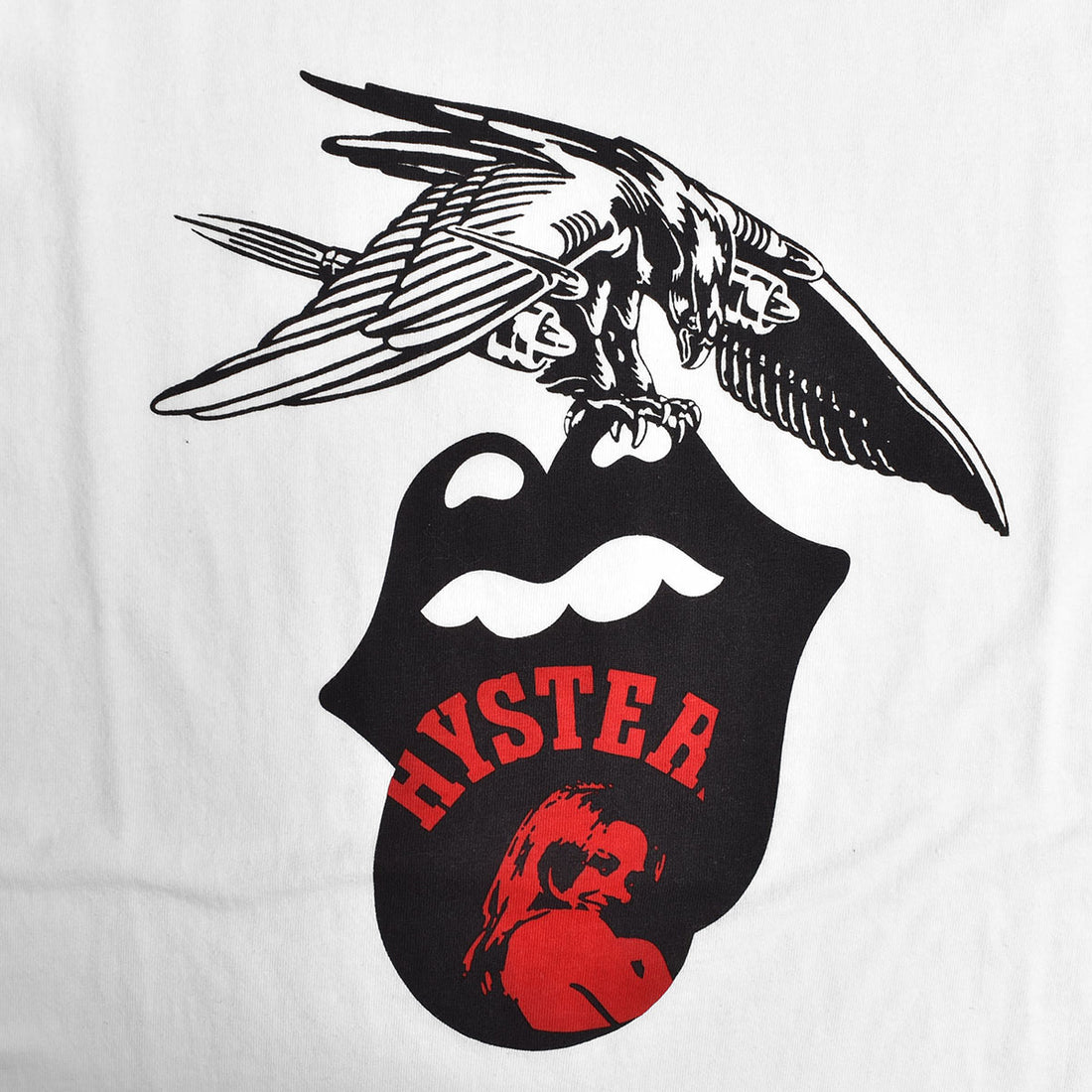 [HYSTERIC GLAMOUR]THE ROLLING STONES 1975 七分袖Tシャツ/BLACK(02233CL15)