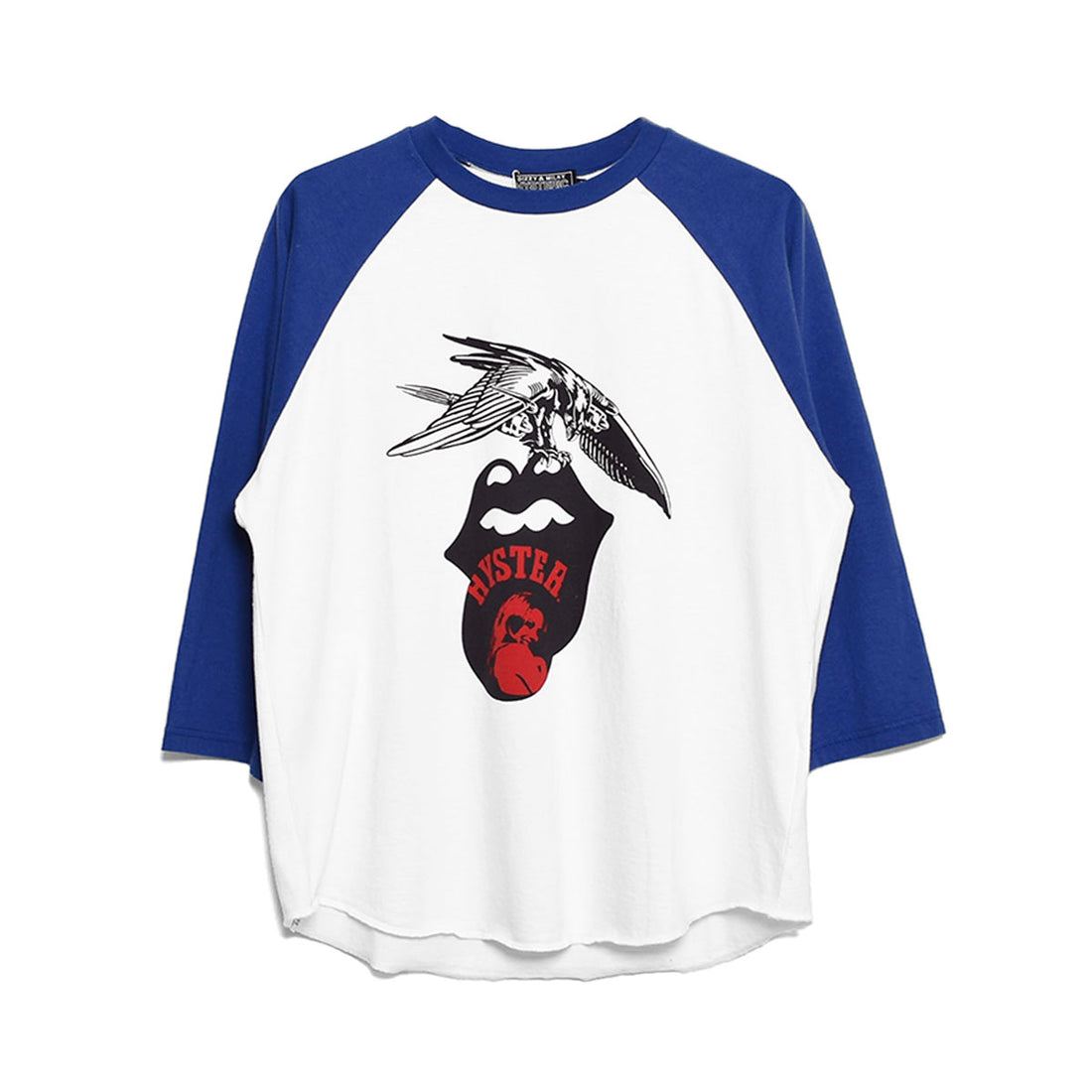 [HYSTERIC GLAMOUR]THE ROLLING STONES 1975 七分袖Tシャツ/BLUE(02233CL15)
