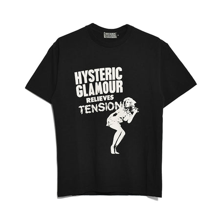[HYSTERIC GLAMOUR]RELIEVES TENSION Tシャツ/BLACK(02233CT02)
