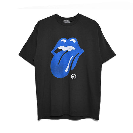 [HYSTERIC GLAMOUR]THE ROLLING STONES/CIRCLE HEAD&BLUE TONGUE Tシャツ/BLACK(02233CT09)