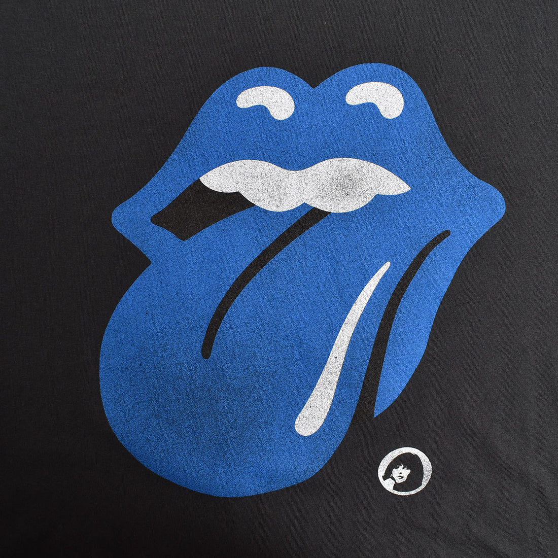[HYSTERIC GLAMOUR]THE ROLLING STONES/CIRCLE HEAD&BLUE TONGUE Tシャツ/BLACK(02233CT09)