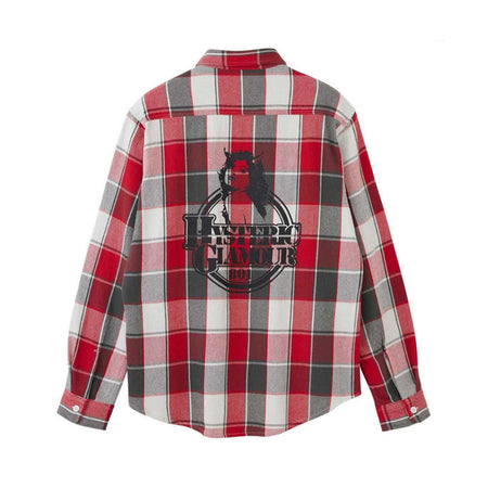 [HYSTERIC GLAMOUR]DEVILS 801 ワークチェックシャツ/RED(02241AH01)