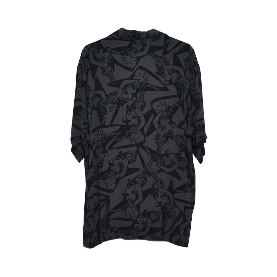 HYSTERIC GLAMOUR]GUITAR GIRL SCRATCH柄 オープンカラーシャツ/GRAY  