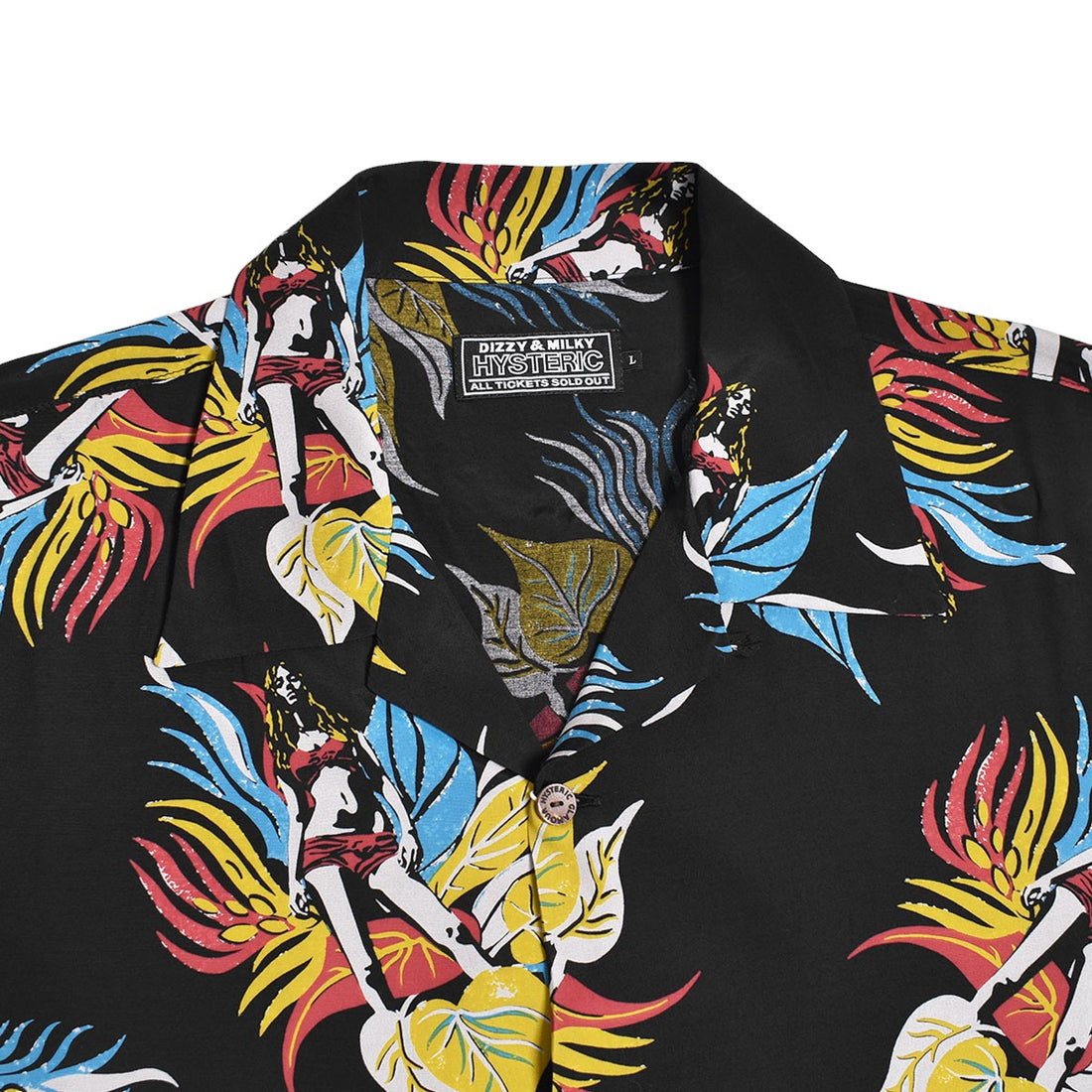 [HYSTERIC GLAMOUR]TROPIC LADYLAND柄 アロハシャツ/BLACK(02241AH11)