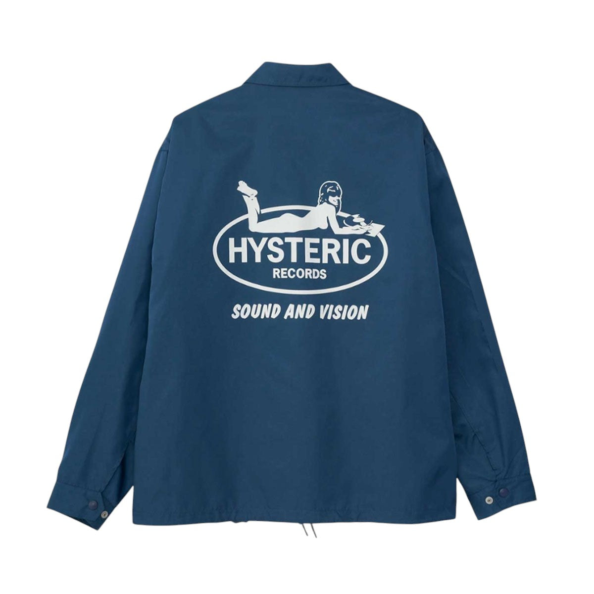 HYSTERIC GLAMOUR]HYSTERIC RECORDS コーチジャケット/NAVY(02243AB05