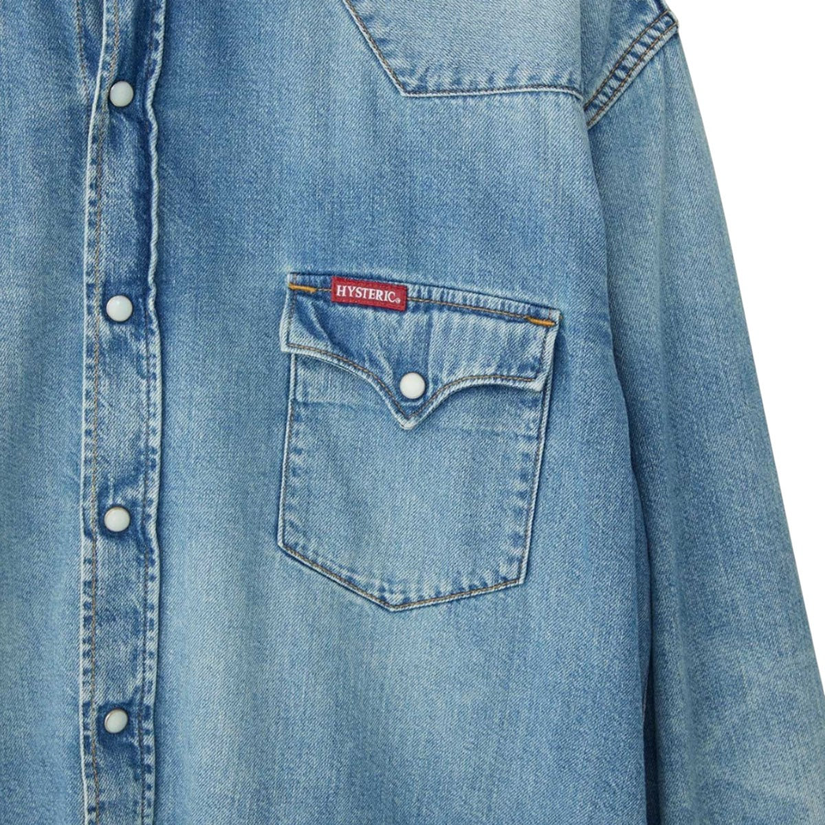 HYSTERIC GLAMOUR]HYSTERIC STORE刺繍 ウエスタンデニムシャツ/INDIGO
