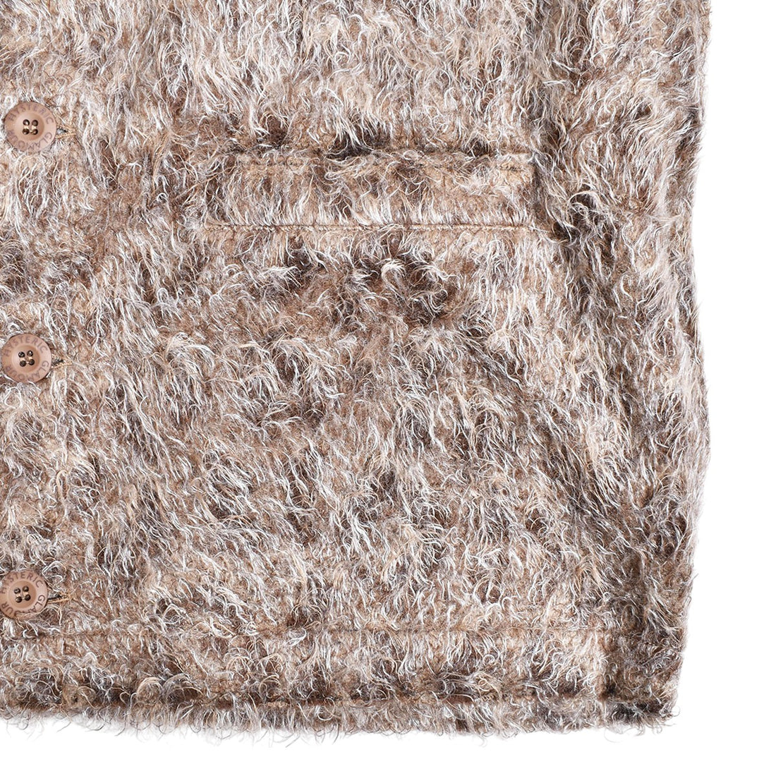 [HYSTERIC GLAMOUR]HYSTERIC LOGO刺繍 カーディガン/BEIGE(02243CD02)