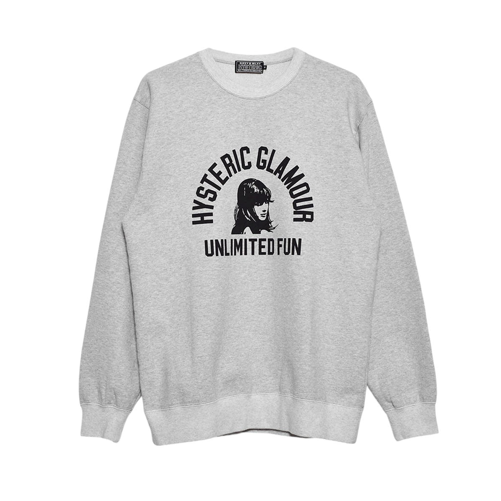 HYSTERIC GLAMOUR]UNLIMITED FUN スウェット/GRAY(02243CS01) – R&Co