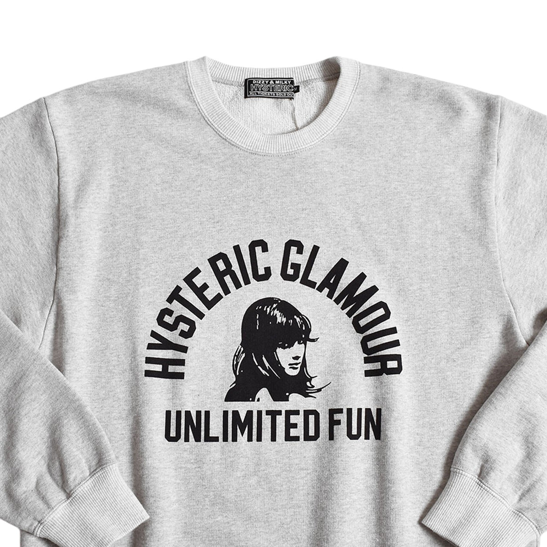 [HYSTERIC GLAMOUR]UNLIMITED FUN スウェット/GRAY(02243CS01)