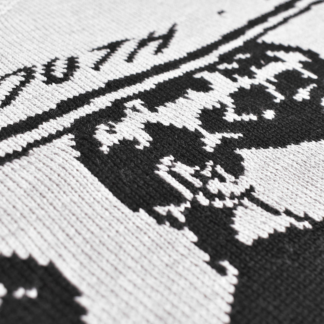 [HYSTERIC GLAMOUR]SONIC YOUTH/GOO編込 セーター/GRAY(02251NS02)