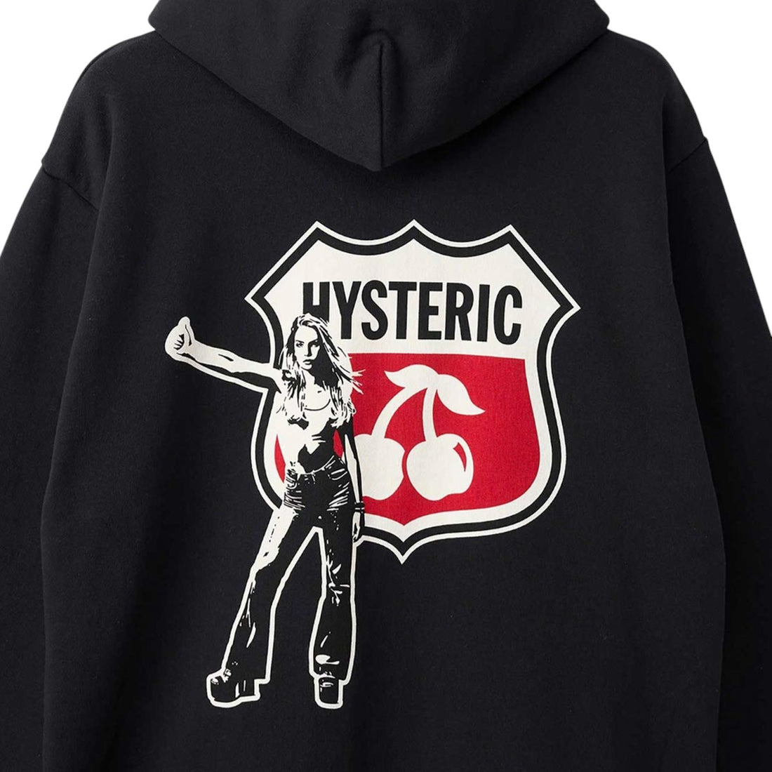 [HYSTERIC GLAMOUR]HYSTERIC CHERRY パーカー/BLACK(02253CF02)