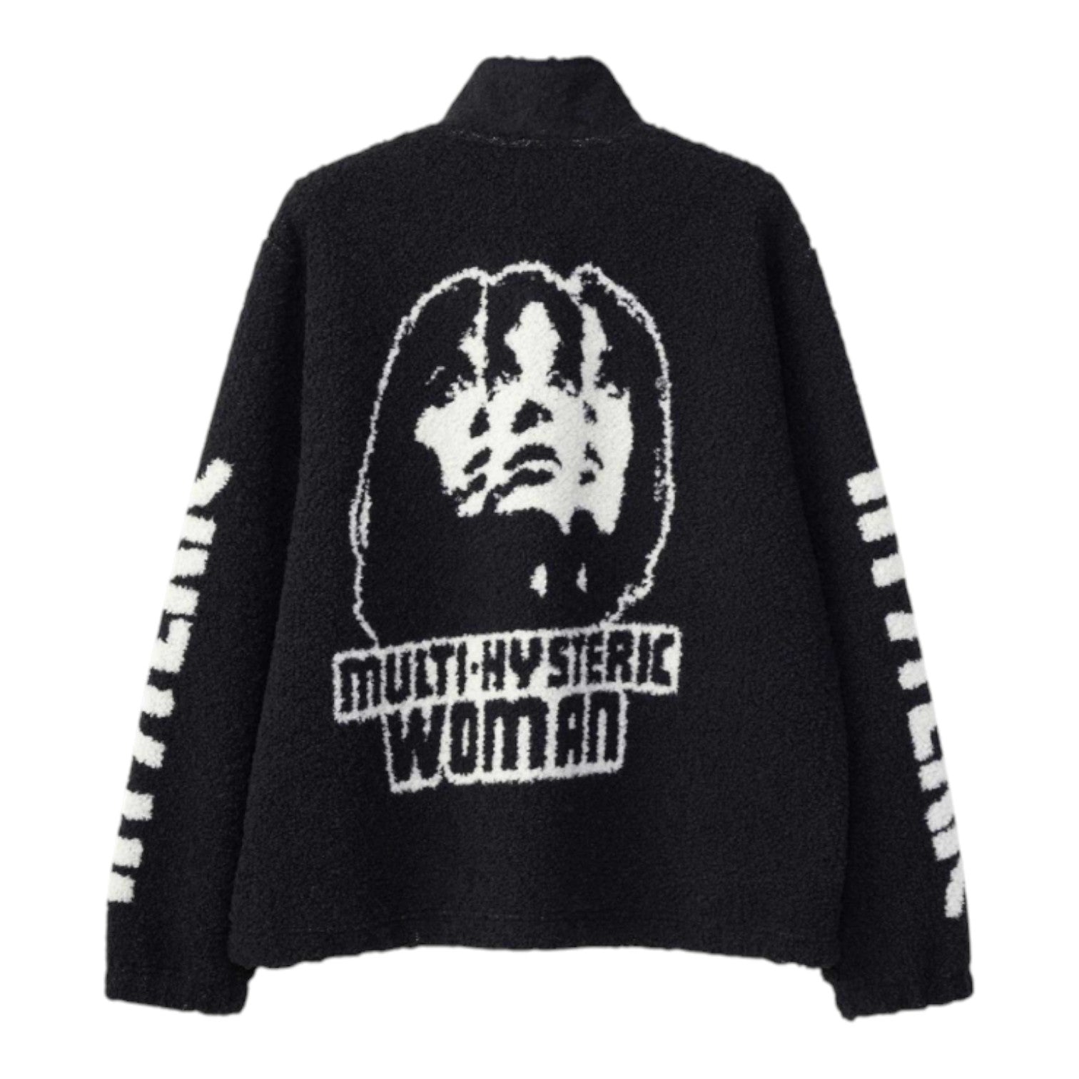 HYSTERIC GLAMOUR ジャンパー　アウタ M レディース　黒　ボア HYSTERIC GLAMOUR]AMPLIFIEDジャカード ボアジャンパー/BLACK