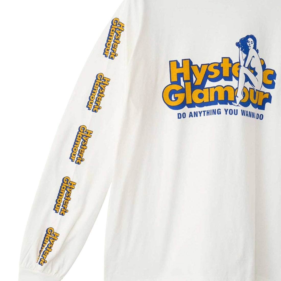 [HYSTERIC GLAMOUR]DO ANYTHING Tシャツ/WHITE(02253CL02)