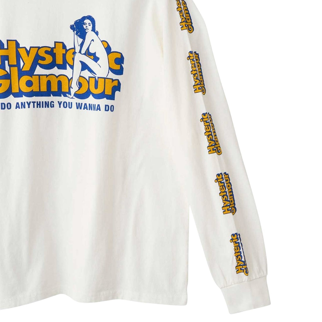 [HYSTERIC GLAMOUR]DO ANYTHING Tシャツ/WHITE(02253CL02)