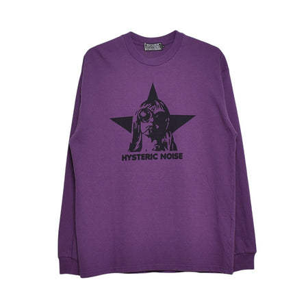 Y2K HYSTERIC GLAMOUR プリントTシャツ 紫 X195 中古・古着通販】Hysteric Glamour (ヒステリックグラマー