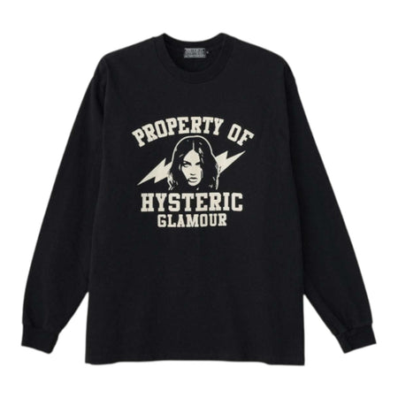[HYSTERIC GLAMOUR]PROPERTY OF HYSTERIC Tシャツ/BLACK(02253CL09)