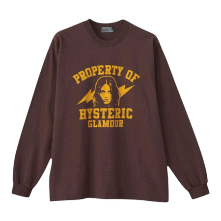 [HYSTERIC GLAMOUR]PROPERTY OF HYSTERIC Tシャツ/BROWN(02253CL09)