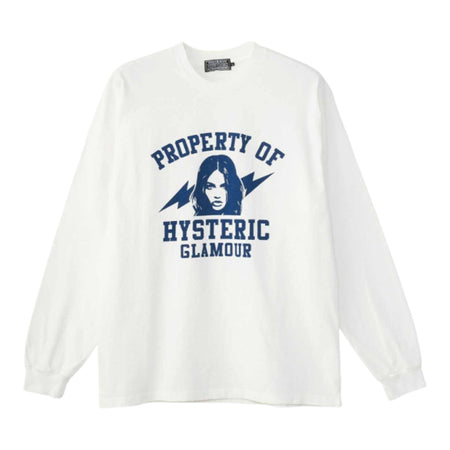 [HYSTERIC GLAMOUR]PROPERTY OF HYSTERIC Tシャツ/WHITE(02253CL09)