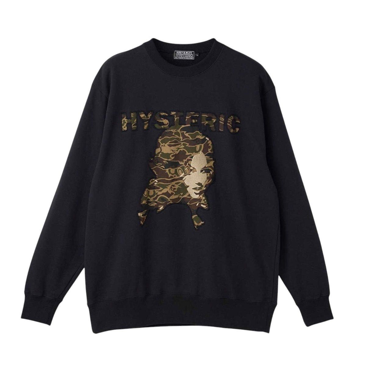 HYSTERIC GLAMOUR]WOMAN HEADバックアップリケ スウェット/BLACK