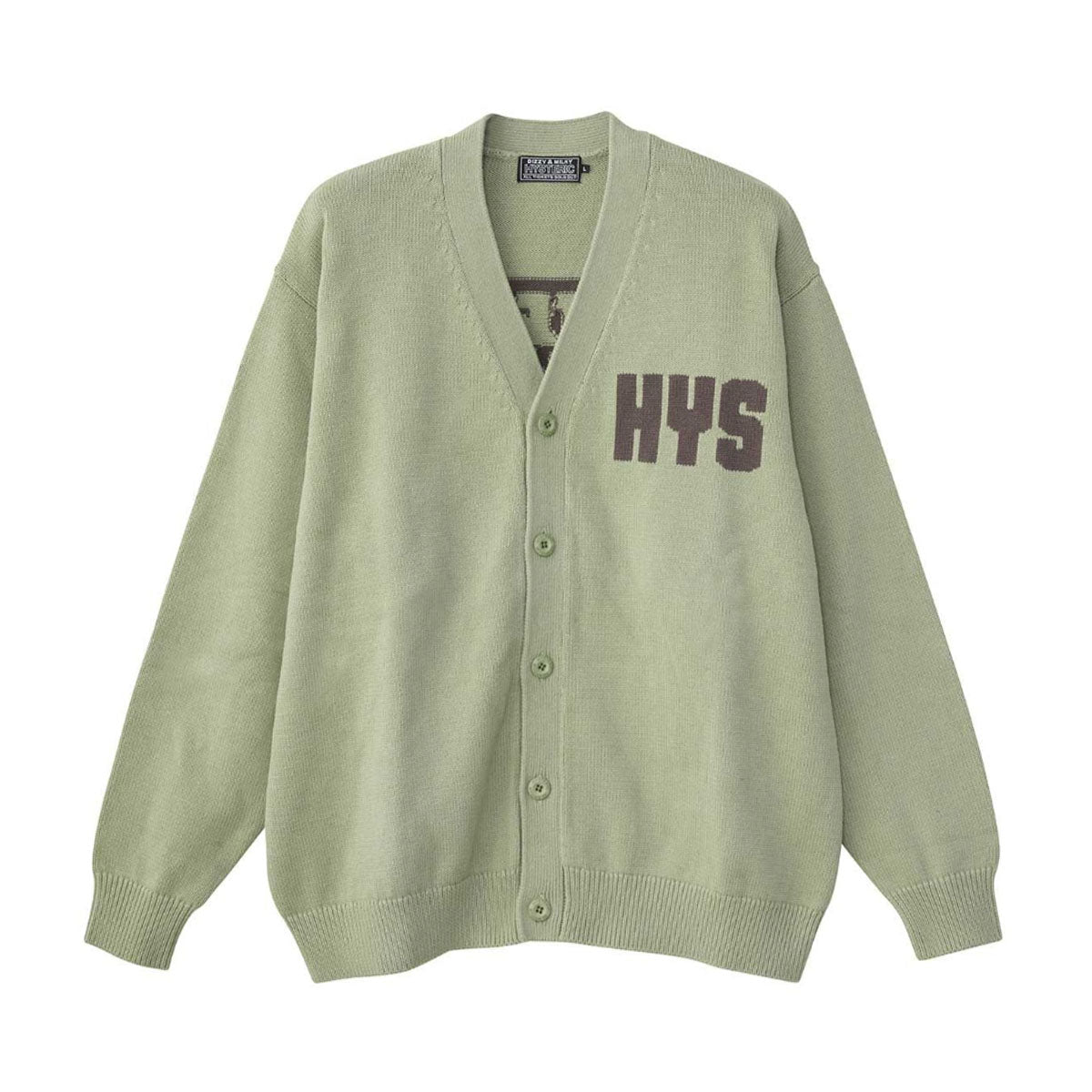 HYSTERIC GLAMOUR　ヒスガール　ニットカーディガン　グリーン 中古・古着通販】Hysteric Glamour (ヒステリックグラマー) HEMP CROWN