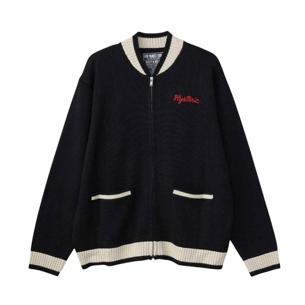 HYSTERIC GLAMOUR]BORED MICHIGAN刺繍 ジャンパー/BLACK(02253NJ01 