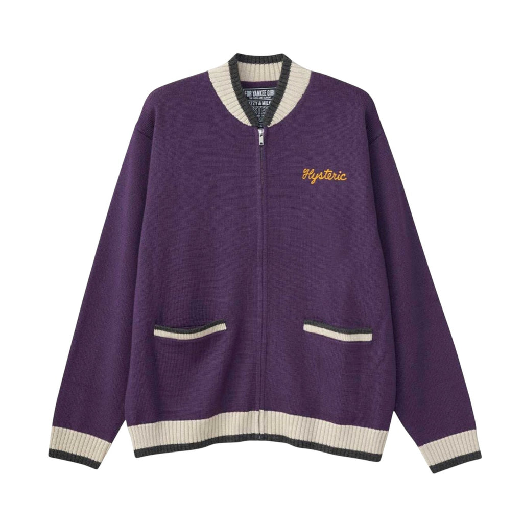 HYSTERIC GLAMOUR]BORED MICHIGAN刺繍 ジャンパー/PURPLE(02253NJ01 