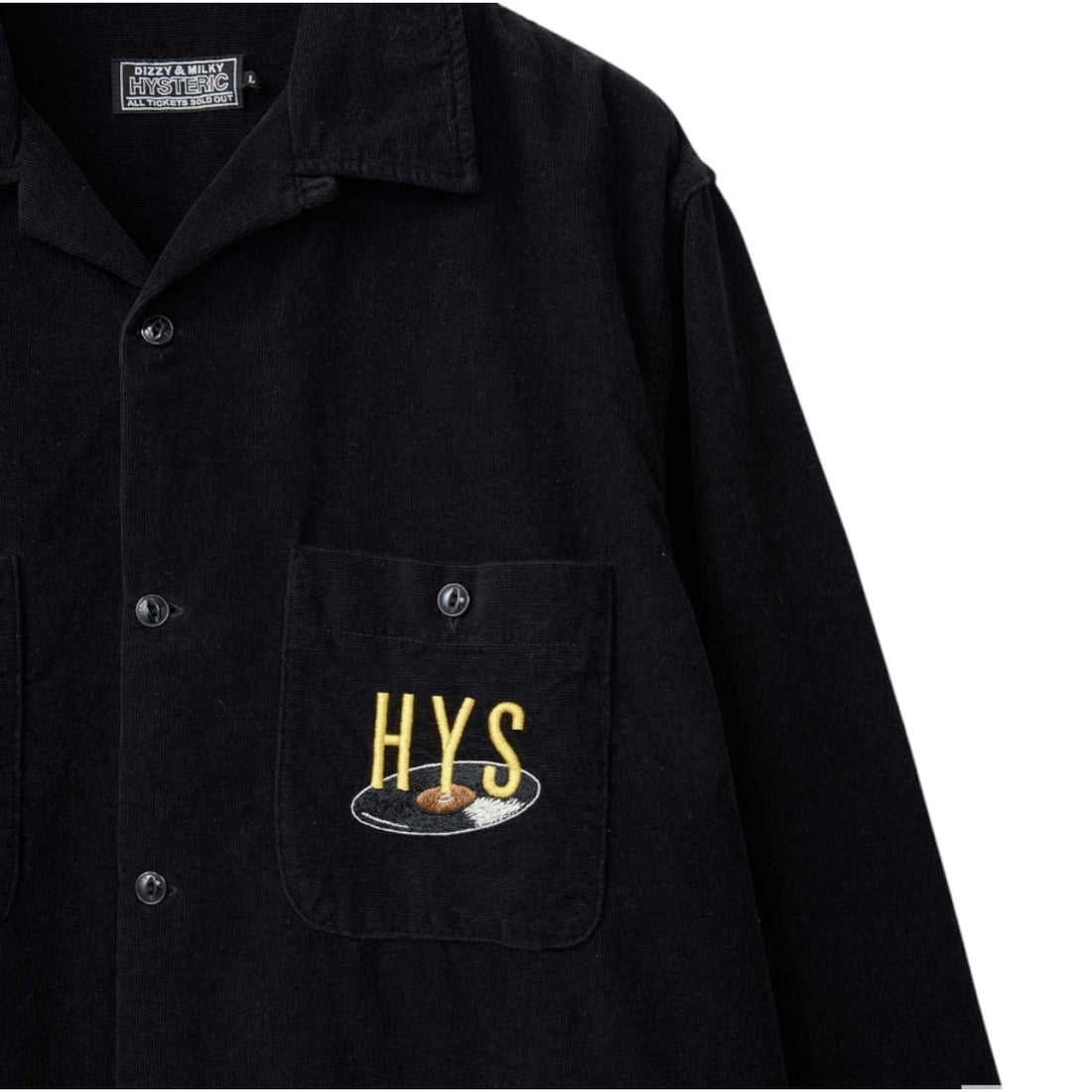 [HYSTERIC GLAMOUR]BREAK IT UP刺繍 オープンカラーシャツ(02263AH03)