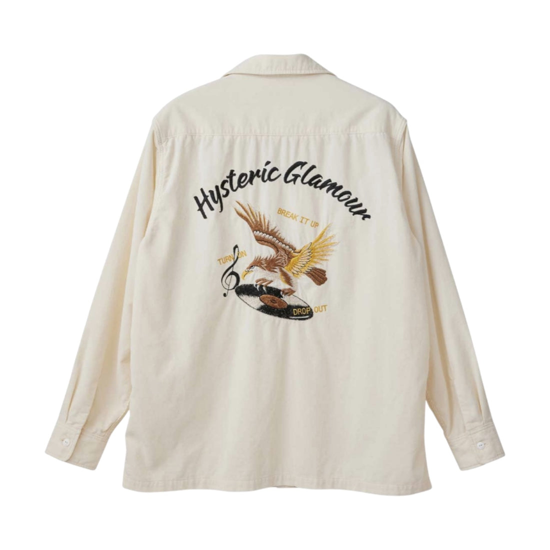 [HYSTERIC GLAMOUR]BREAK IT UP刺繍 オープンカラーシャツ(02263AH03)