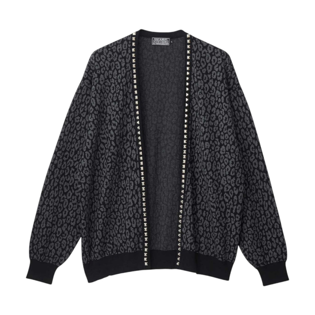 [HYSTERIC GLAMOUR]LEOPARD柄ジャカード スタッズカーディガン(02263ND07)