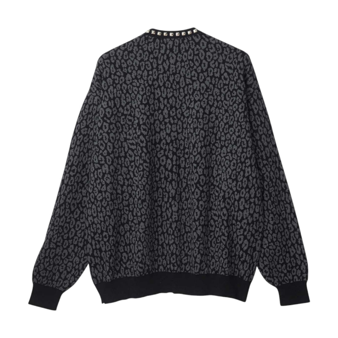 [HYSTERIC GLAMOUR]LEOPARD柄ジャカード スタッズカーディガン(02263ND07)