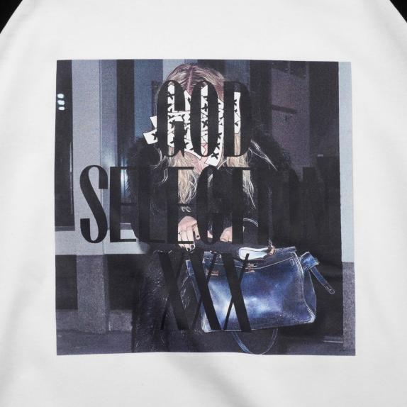 [GOD SELECTION XXX]RAGLAN SLEEVE T-SHIRT/WHITE(GX-S25-RT-02)