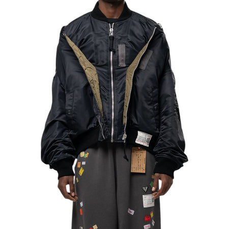 [MAISON MIHARA YASUHIRO]LAYERED BOMBER JACKET(A17BL061)