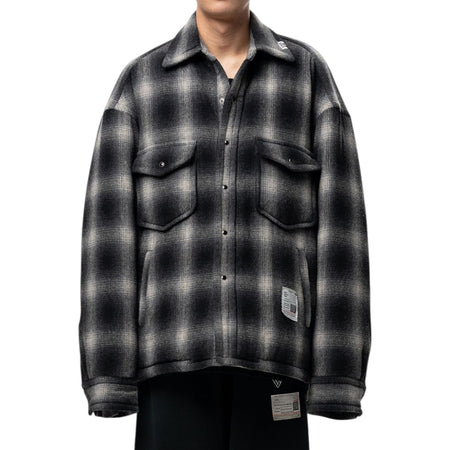[MAISON MIHARA YASUHIRO]PUFFER CHECK SHIRT(J17SH185)