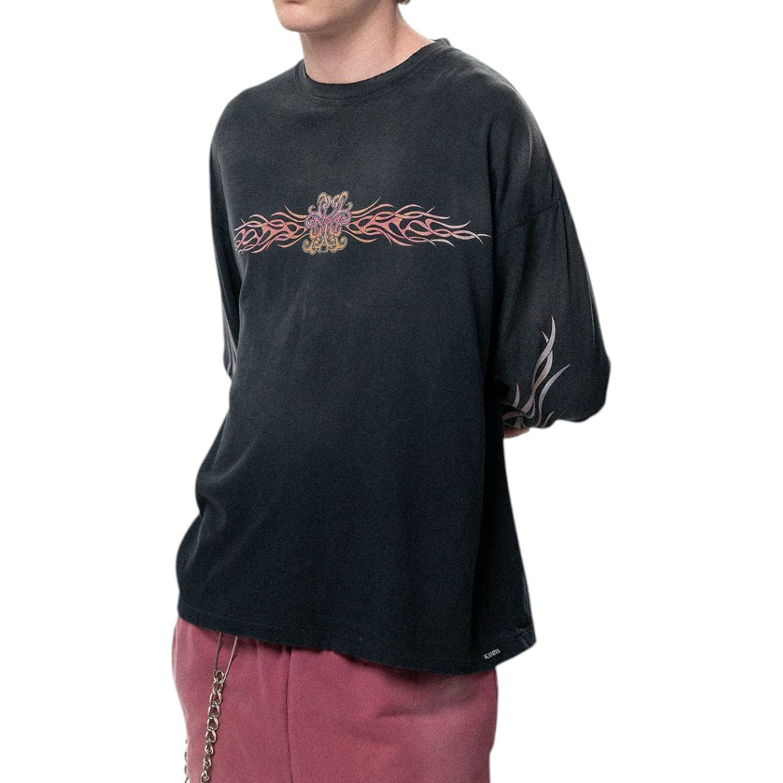 [KAMIYA]FLAME KMY Distressed L/S(G17LT091)