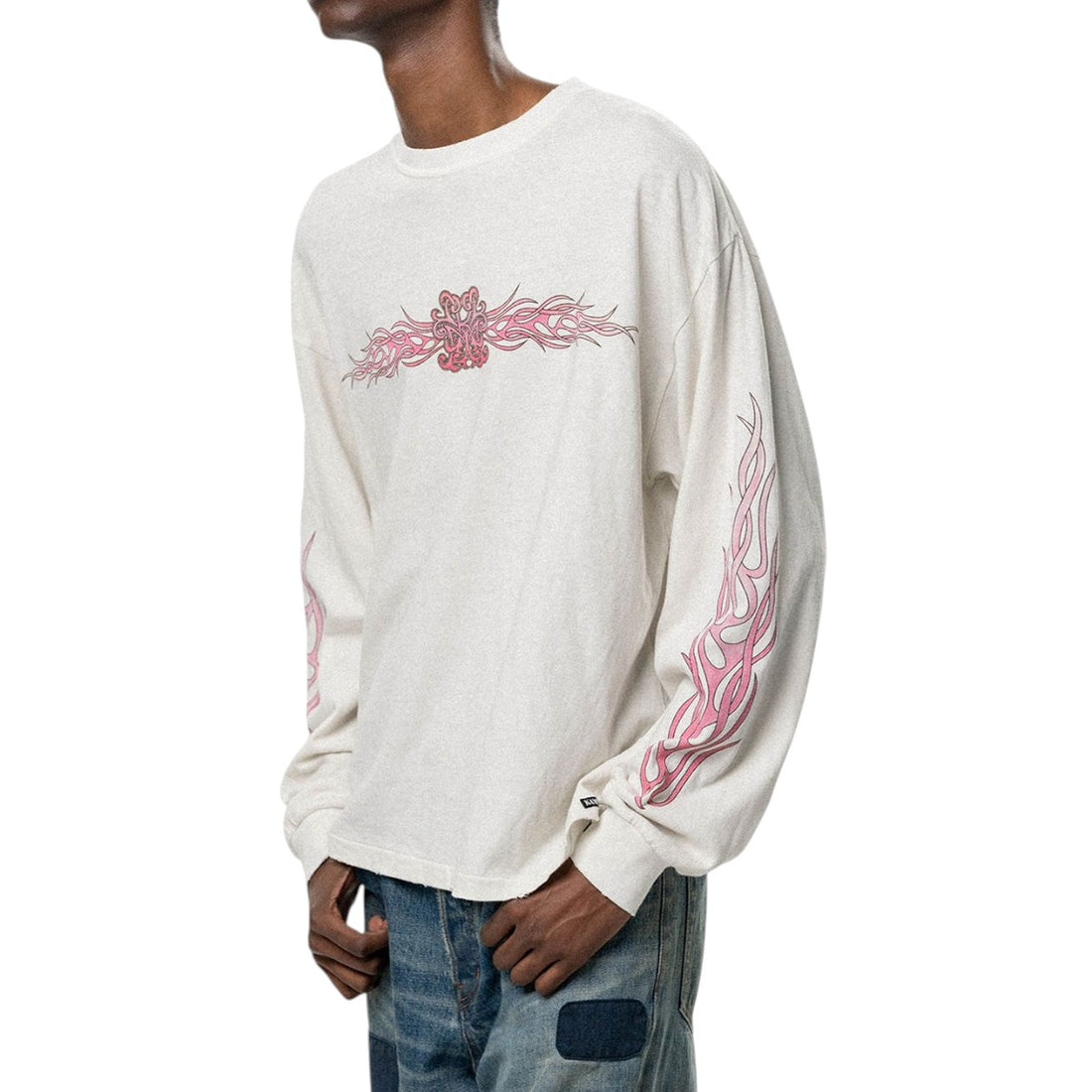 [KAMIYA]FLAME KMY Distressed L/S(G17LT091)