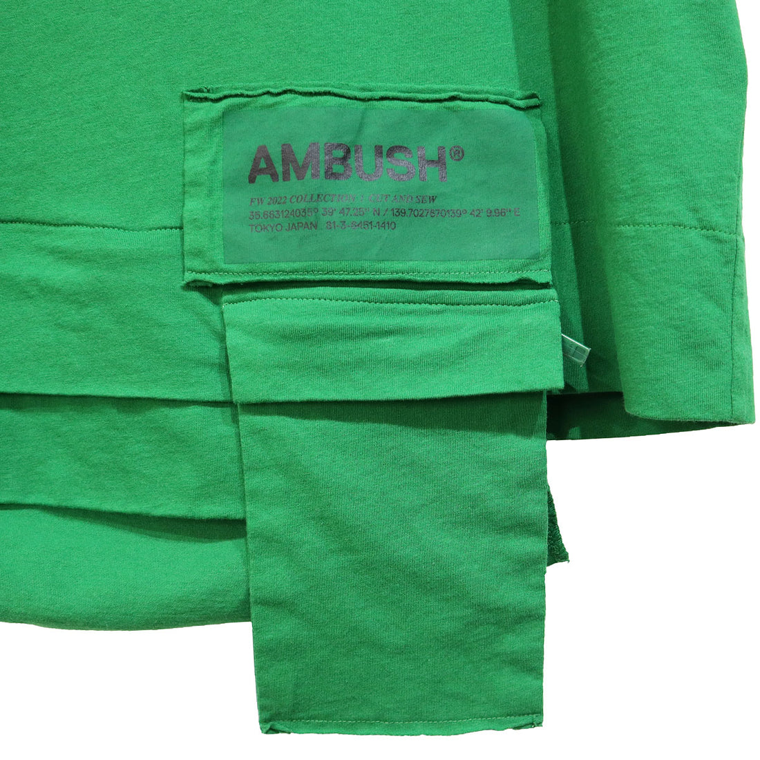 [AMBUSH]WAIST POCKET T-SHIRT/GREEN(12114246)