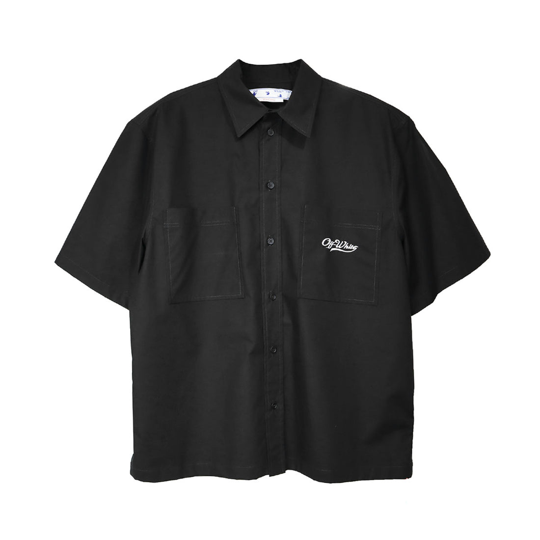 [Off-White]WAVE OFF SUMMER S/S SHIRT/BLACK/WHITE(OMGS23-RTW0405)