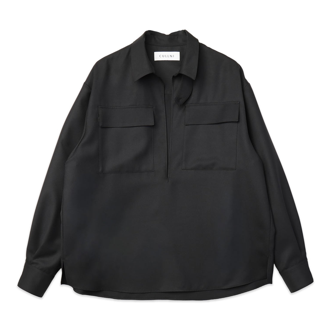 [CULLNI] Dry Gabardine Skipper Collar Long Sleeve Shirt (26-AW-004)