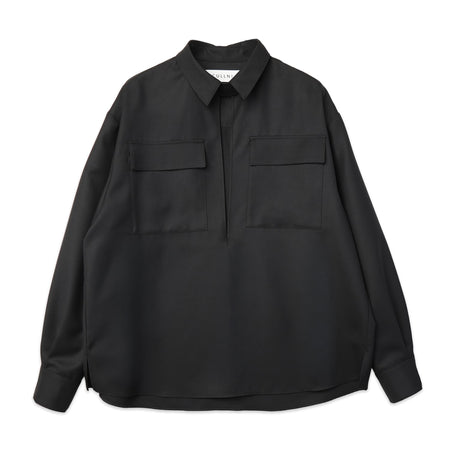 [CULLNI] Dry Gabardine Skipper Collar Long Sleeve Shirt (26-AW-004)