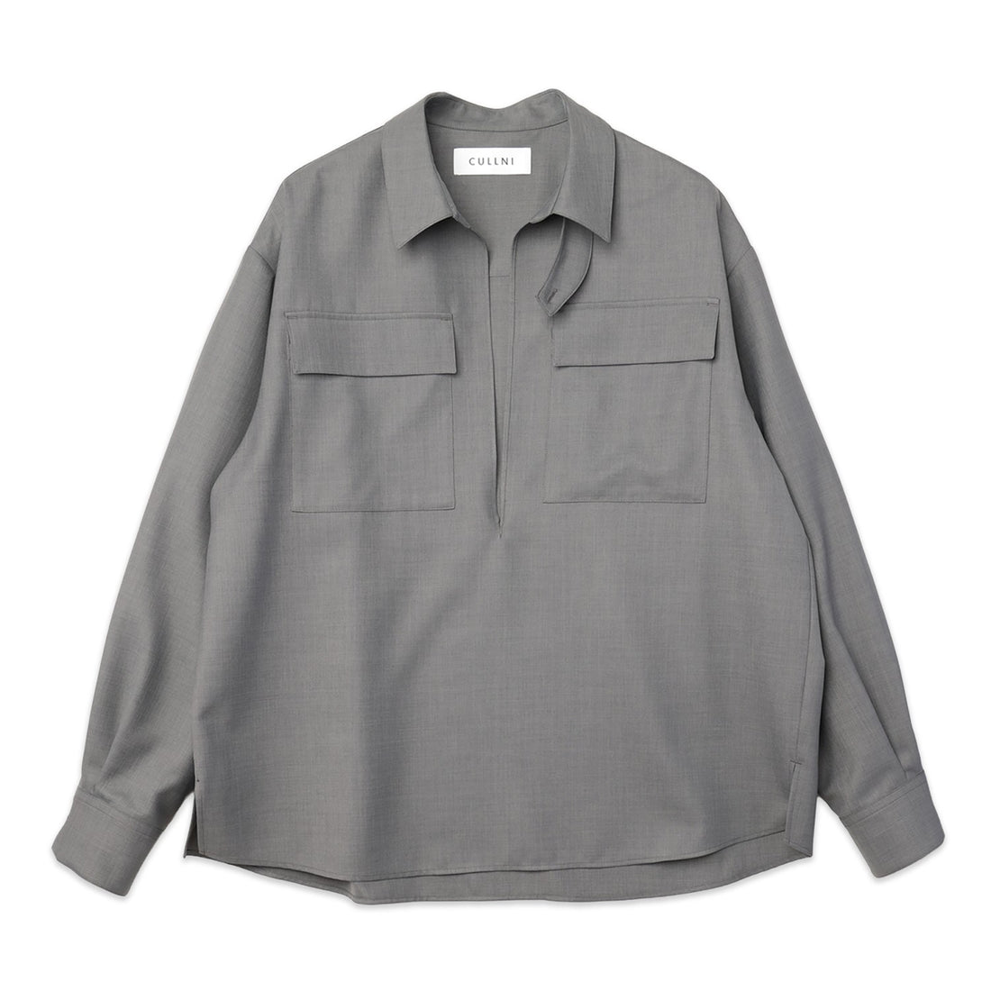 [CULLNI] Dry Gabardine Skipper Collar Long Sleeve Shirt (26-AW-004)