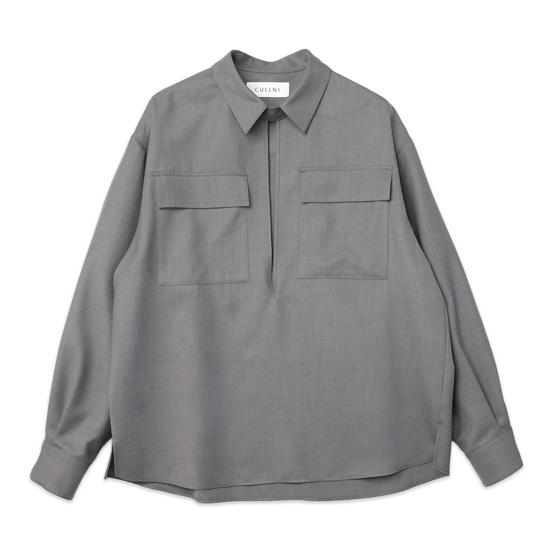 [CULLNI] Dry Gabardine Skipper Collar Long Sleeve Shirt (26-AW-004)