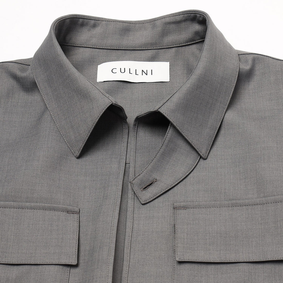 [CULLNI] Dry Gabardine Skipper Collar Long Sleeve Shirt (26-AW-004)